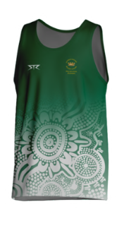 Power House Indigenous Training Singlet Female (Green)