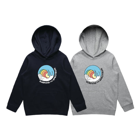 Surfing the Spectrum Youth Hoodie Navy/Grey