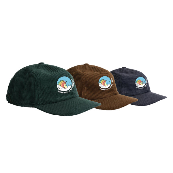 Surfing The Spectrum Cord Cap Blue/Pine/Brown