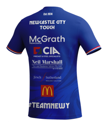 Newcastle City Touch Male SS Tee - Blue