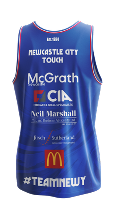 Newcastle City Touch Female Singlet - Blue