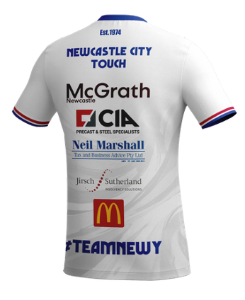Newcastle City Touch Male SS Tee - White