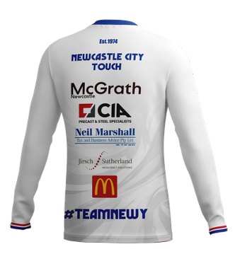 Newcastle City Touch Female LS Tee - White