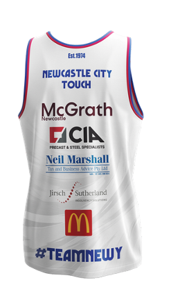Newcastle City Touch Female Singlet - White