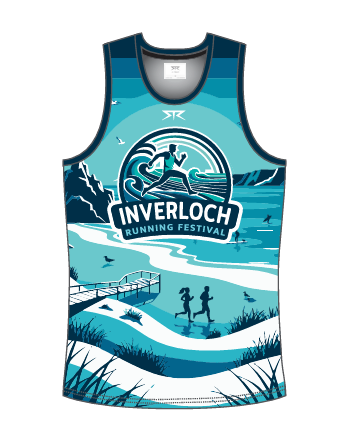 Inverloch Male Navy Running Singlet