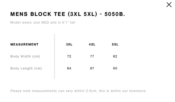 Take It To The Table Tee (Male 4XL & 5XL)