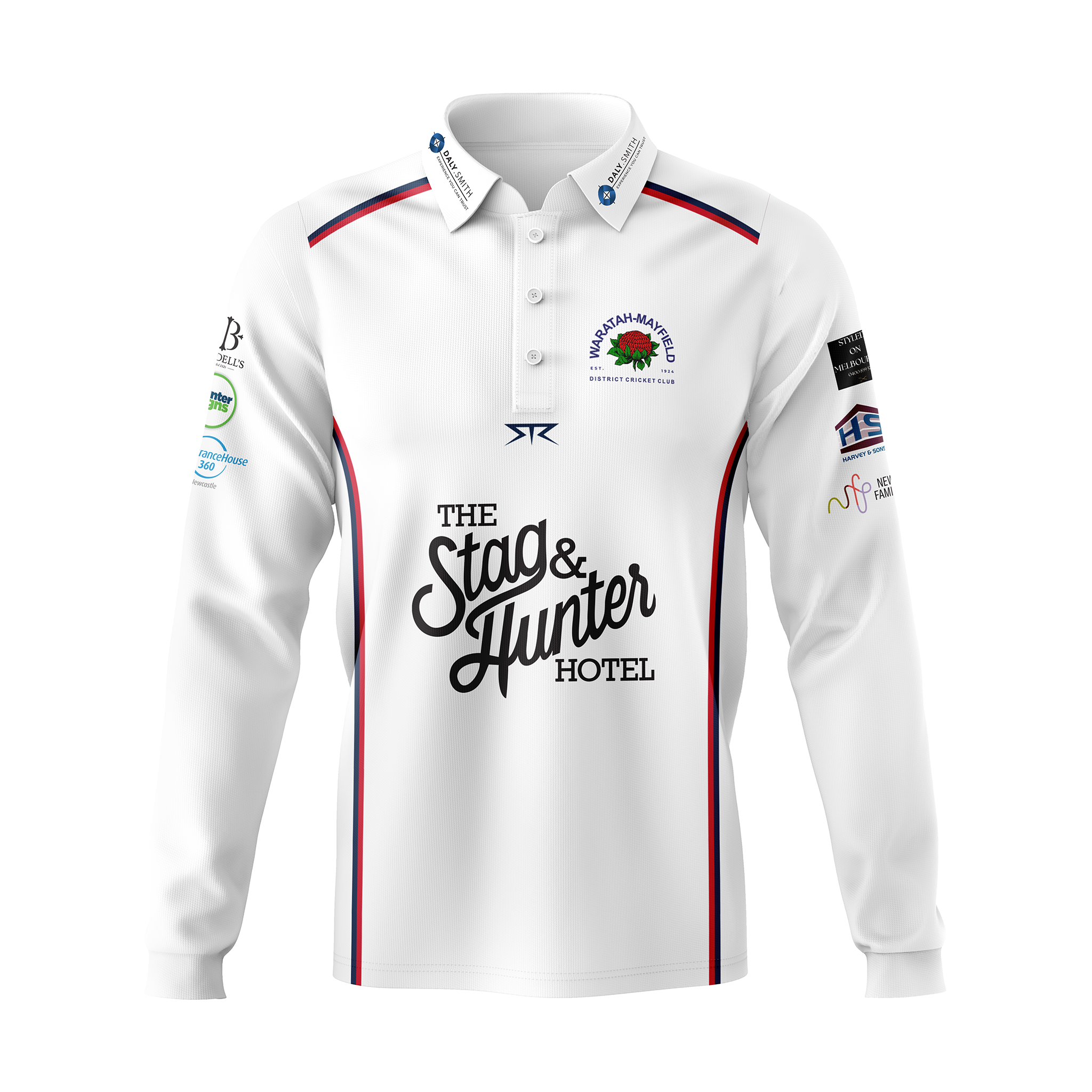 Waratah-Mayfield Cricket Club Womens White LS Playing Polo