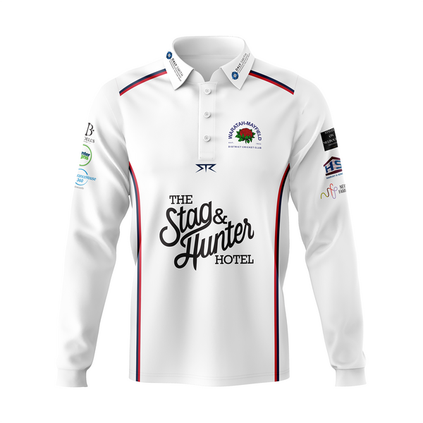 Waratah-Mayfield Cricket Club Womens White LS Playing Polo