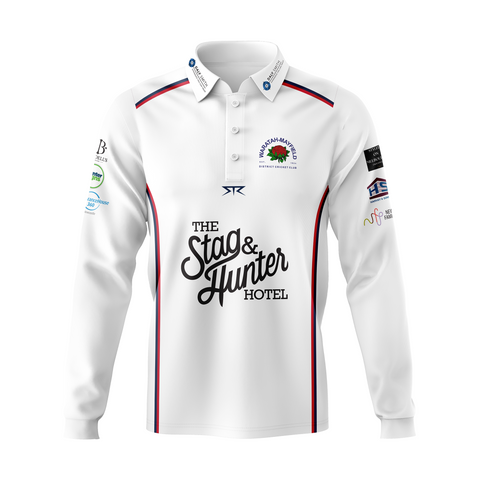 Waratah-Mayfield Cricket Club Womens White LS Playing Polo