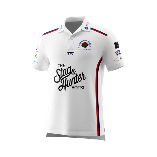 Waratah-Mayfield Cricket Mens White Playing Polo