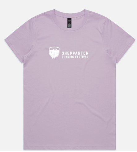 Shepparton Running Festival Short Sleeve Lavendar T-Shirt