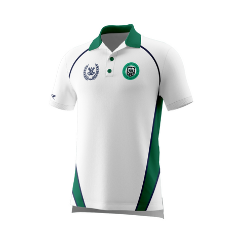 Men's UE Monash White/Bottle Green Polo