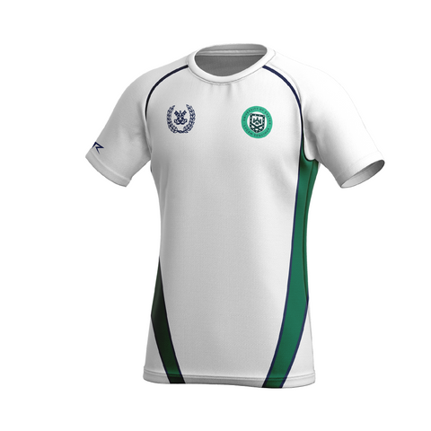Men's UE Ormond White/Bottle Green Short Sleeve Top