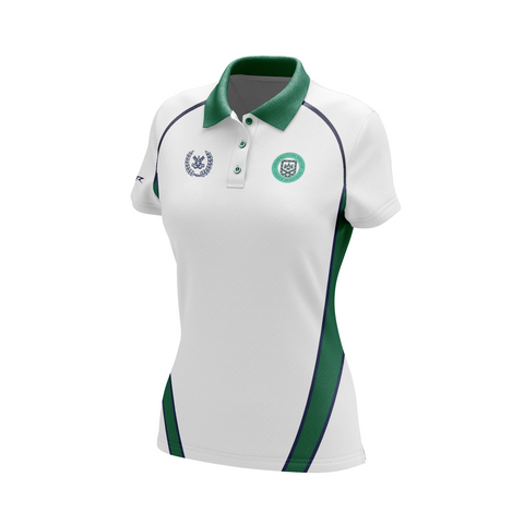 Women's UE Monash White/Bottle Green Polo