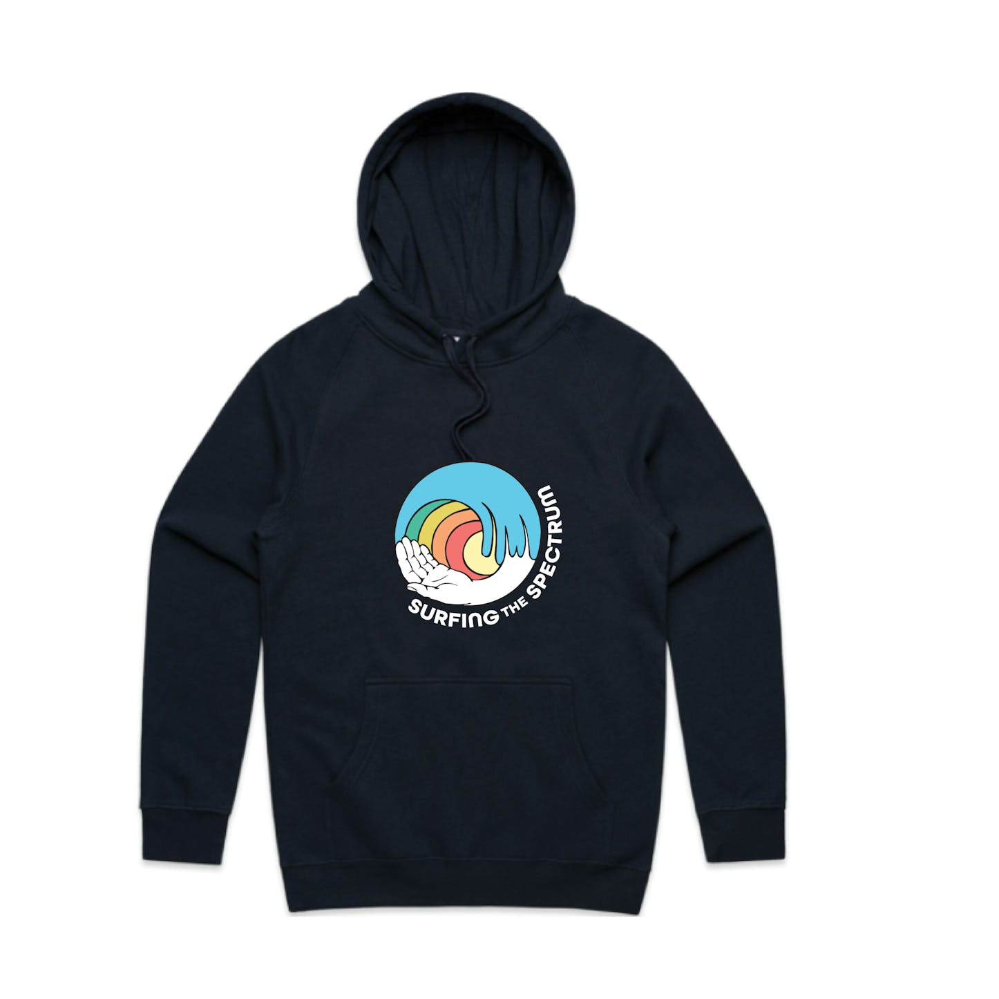 Surfing the Spectrum Hoodie Navy/Grey